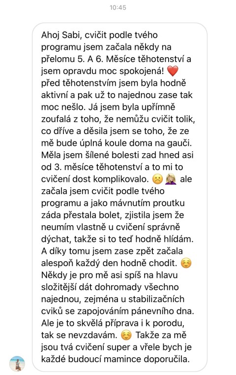 Recenze maminky na těhotensk&yacute; cvičebn&iacute; program