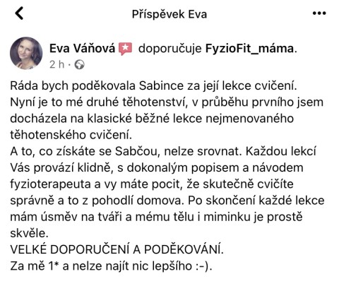 Recenze maminky na těhotensk&yacute; cvičebn&iacute; program